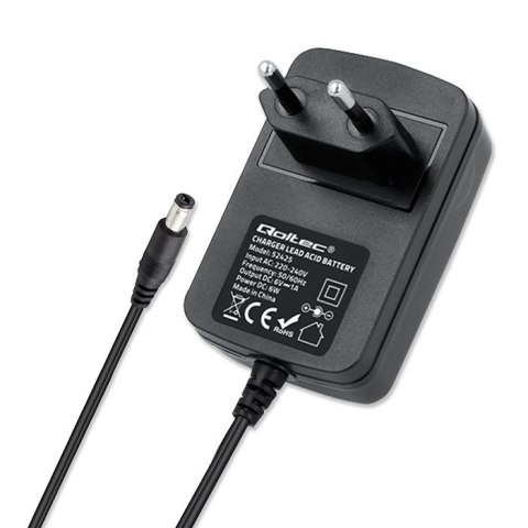 Qoltec Automatyczna ładowarka do akumulatora AGM GEL STD 6V | 1A | Prostownik z sygnalizatorem LED Qoltec Automatyczna ładowarka do akumulatora AGM GEL STD 6V | 1A | Prostownik z sygnalizatorem LED