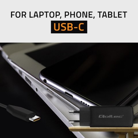 Qoltec Ładowarka sieciowa 65W GaN Super Fast | 5-20V | 3-3.25A | USB 3.1| Laptop | Smartfon | Tablet Qoltec Ładowarka sieciowa 65W GaN Super Fast | 5-20V | 3-3.25A | USB 3.1| Laptop | Smartfon | Tablet