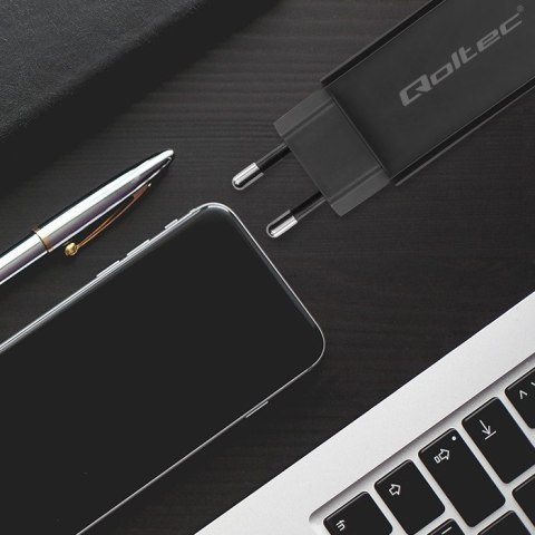 Qoltec Ładowarka sieciowa 90W GaN Super Fast | 5-20V | 3-4.5A | USB-C 3.1 | Laptop | Smartfon | Tablet Qoltec Ładowarka sieciowa 90W GaN Super Fast | 5-20V | 3-4.5A | USB-C 3.1 | Laptop | Smartfon | Tablet