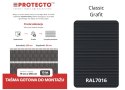 Taśma ogrodzeniowa PASKI 6 x 2,55mb CLASSIC 19cm PROTECTO™ GRAFIT + 12 klipsów GRATIS