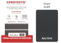 Taśma ogrodzeniowa PASKI 6 x 2,55mb SMART 19cm PROTECTO™ GRAFIT + 12 klipsów GRATIS