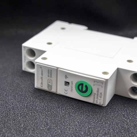 Qoltec Przekaźnik 63A na szynę DIN z licznikiem energii elektrycznej | eWeLink od Sonoff | Wi-Fi | Dioda LED Qoltec Przekaźnik 63A na szynę DIN z licznikiem energii elektrycznej | eWeLink od Sonoff | Wi-Fi | Dioda LED