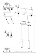 Lampa wisząca BORGIO 2 biały