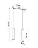 Lampa wisząca PABLO 2 biała