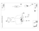 Plafon QUAD 1 szary